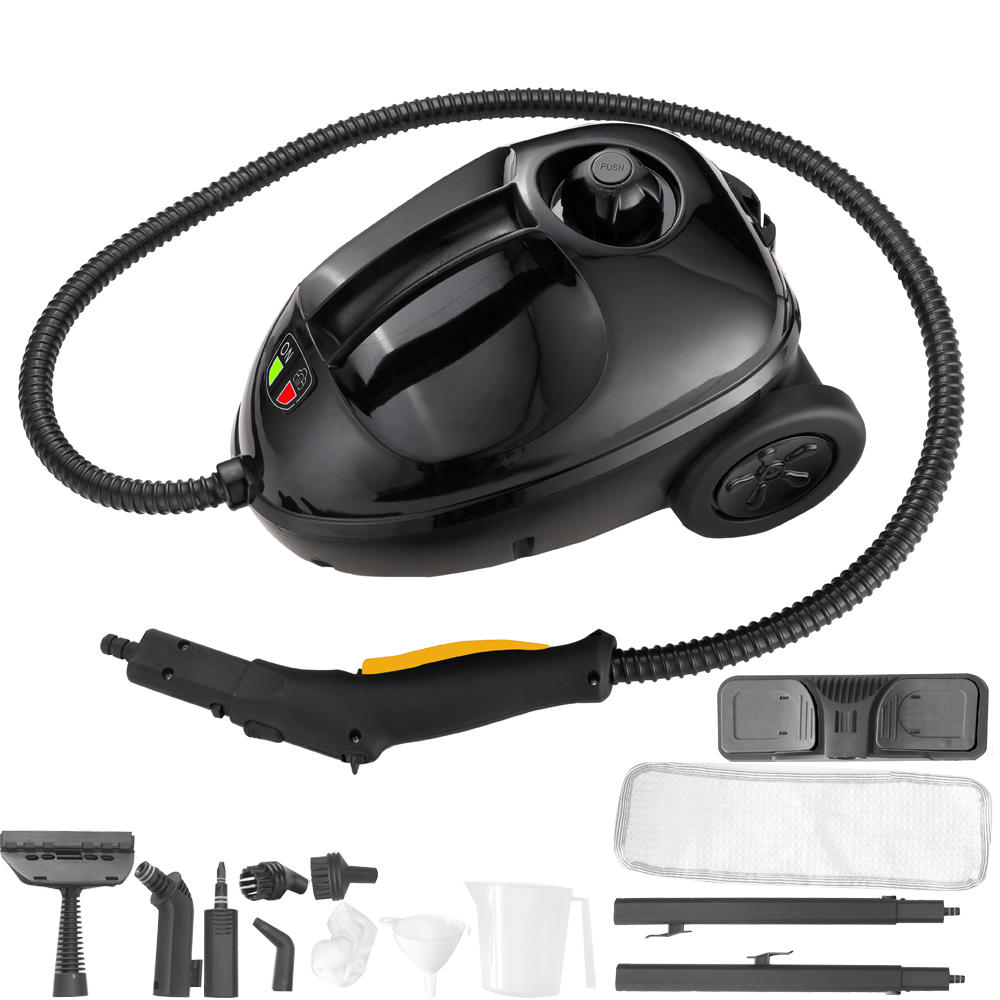 Canister steam cleaner with 15 accessories